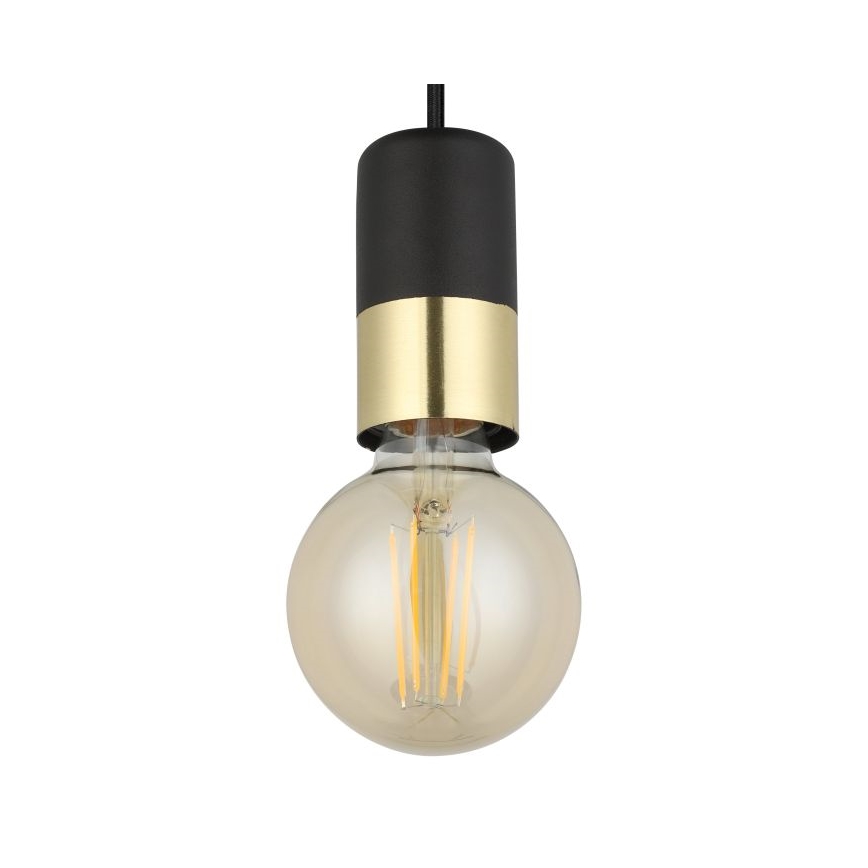 Eglo - Lampadario a sospensione con filo 1xE27/40W/230V nero/oro
