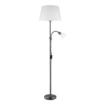 Eglo 31178 - Lampada da terra ALMACEN 1xE27/60W/230V + 1xE14/25W nero/bianco