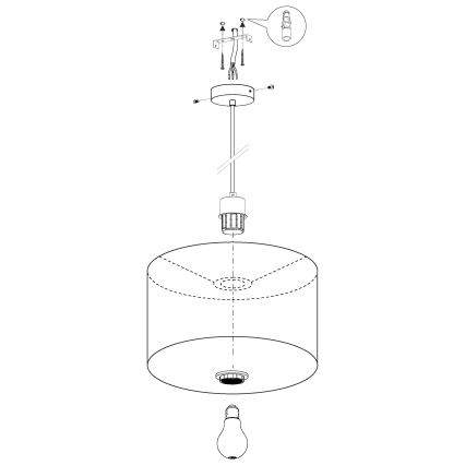 Eglo - Lampadario a sospensione con filo 1xE27/60W/230V