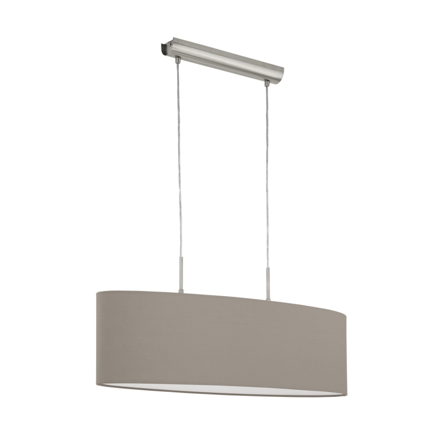 Eglo - Lampadario a sospensione con filo 2xE27/60W/230V taupe