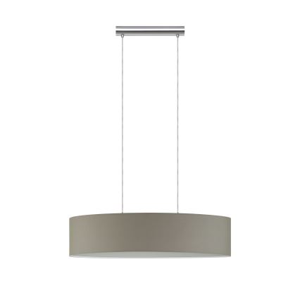 Eglo - Lampadario a sospensione con filo 2xE27/60W/230V taupe
