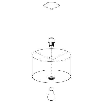 Eglo - Lampadario a sospensione con filo 1xE27/60W/230V