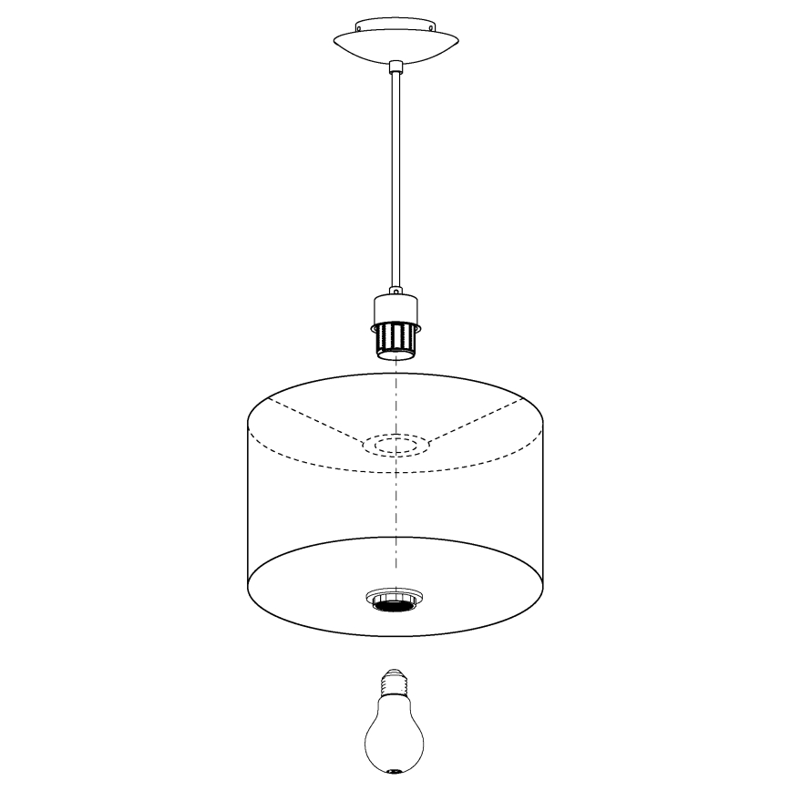 Eglo - Lampadario a sospensione con filo 1xE27/60W/230V