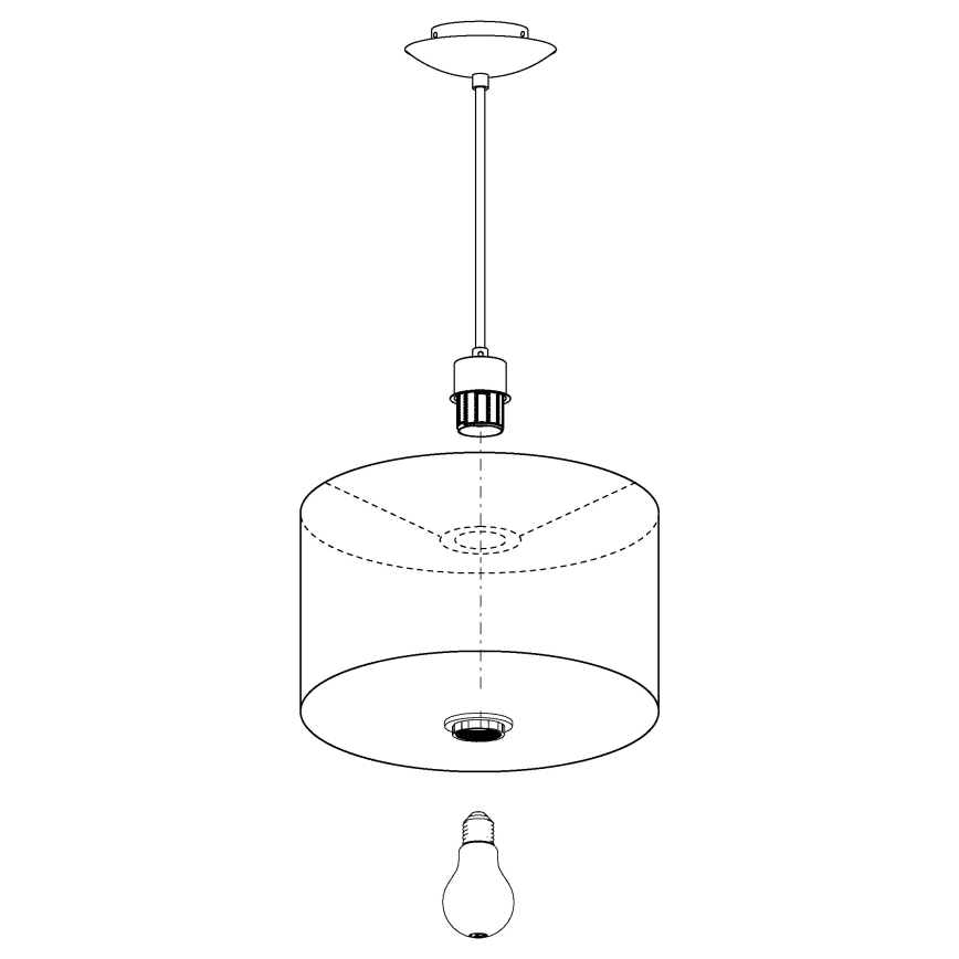 Eglo - Lampadario a cavo 1xE27/60W/230V