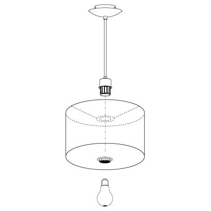 Eglo - Lampadario a sospensione con filo 1xE27/60W/230V