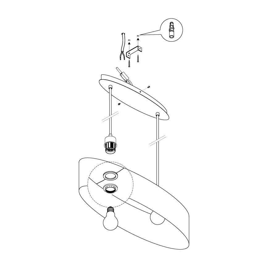 Eglo - Lampadario a sospensione con filo 2xE27/60W/230V