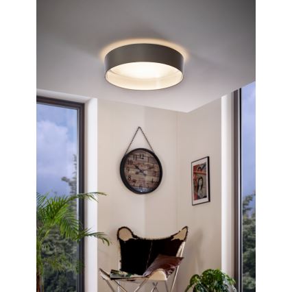 Eglo 31623 - Plafoniera LED MASERLO LED/16W/230V 3000K Ø 40,5 cm grigio/argento
