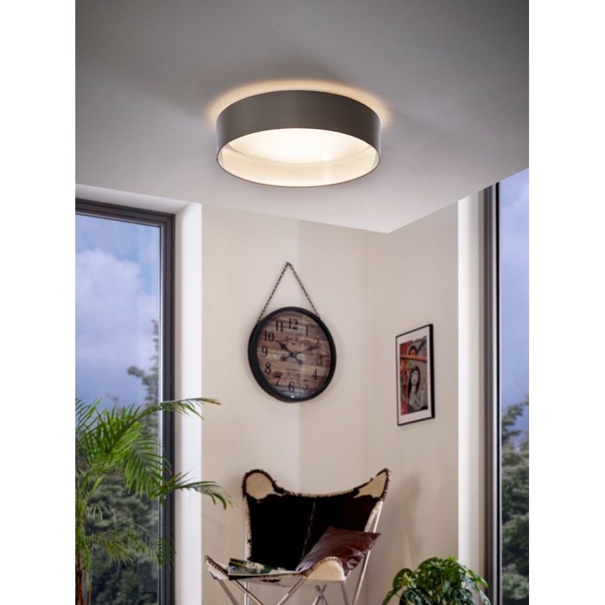 Eglo 31623 - Plafoniera LED MASERLO LED/16W/230V 3000K Ø 40,5 cm grigio/argento