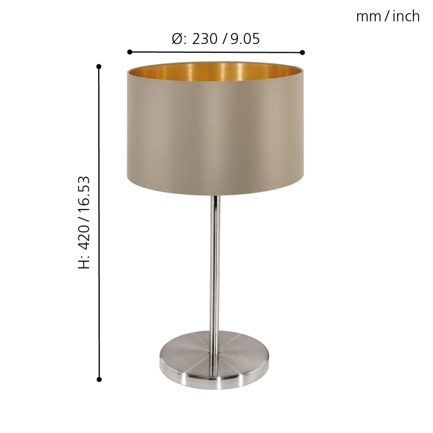 Eglo - Lampada da tavolo 1xE27/60W/230V