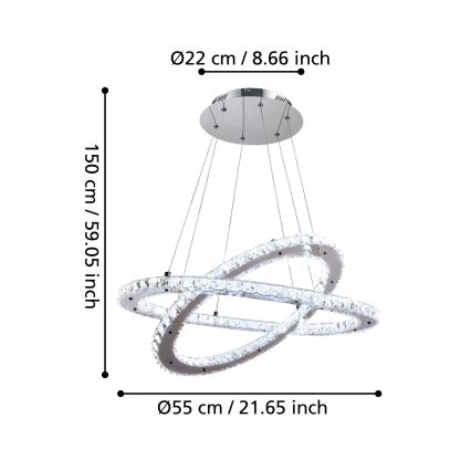 Eglo - Lampada LED a sospensione LED/29,6W/230V