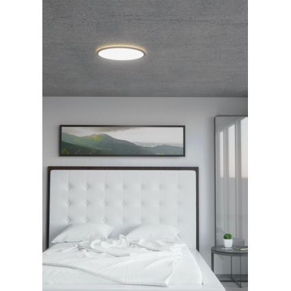 Eglo 31704 - Plafoniera LED RGBW dimmerabile ROVITO-Z 1xLED/16,5W/230V 2700-6500K Ø 42 cm nera + telecomando