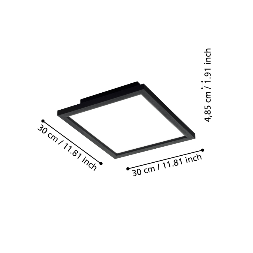 Eglo 31723 - Plafoniera LED dimmerabile SALOBRENA-Z LED/15,3W/230V 2700-6500K nero