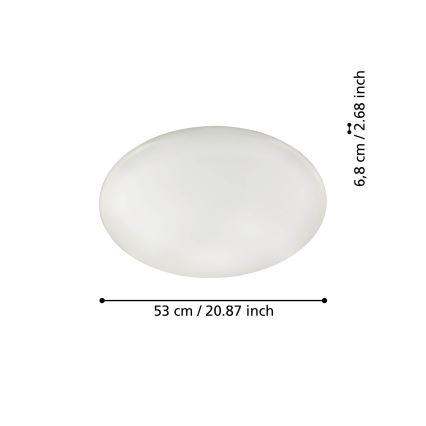 Eglo 31738 - Plafoniera LED dimmerabile TOTARI-Z LED/44,8W/230V 2700-6500K bianco