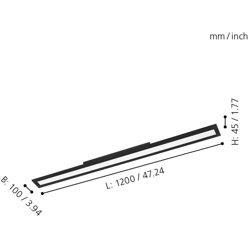 Eglo 31739 - Plafoniera LED dimmerabile SALOBRENA-Z LED/33,5W/230V 2700-6500K nero