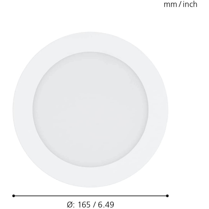 Eglo 31742 - Faretto da incasso LED dimmerabile per bagno FUEVA-Z LED/10,5W/230V 2700-6500K IP44 bianco Ø 16,5 cm