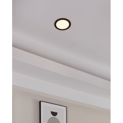 Eglo 31744 - Plafoniera LED dimmerabile da incasso per bagno FUEVA-Z LED/10,5W/230V 2700-6500K IP44 nero Ø 16,5 cm