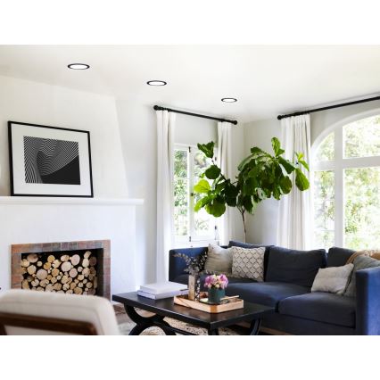 Eglo 31744 - Plafoniera LED dimmerabile da incasso per bagno FUEVA-Z LED/10,5W/230V 2700-6500K IP44 nero Ø 16,5 cm