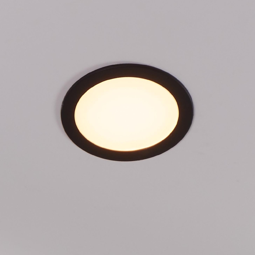 Eglo 31744 - Plafoniera LED dimmerabile da incasso per bagno FUEVA-Z LED/10,5W/230V 2700-6500K IP44 nero Ø 16,5 cm