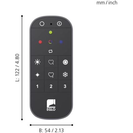 Eglo 31753 - Telecomando CONNECT-Z 2xAAA Bluetooth