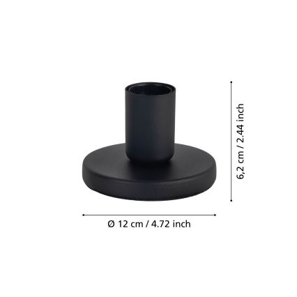 Eglo - Base per lampada 1xE27/40W/230V nera
