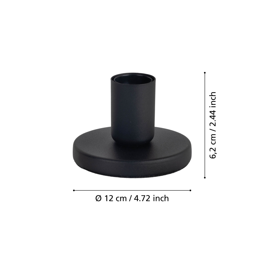 Eglo - Base per lampada 1xE27/40W/230V nera