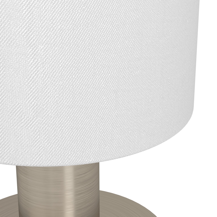 Eglo - Lampada da tavolo 1xE14/40W/230V bianca/cromo opaco