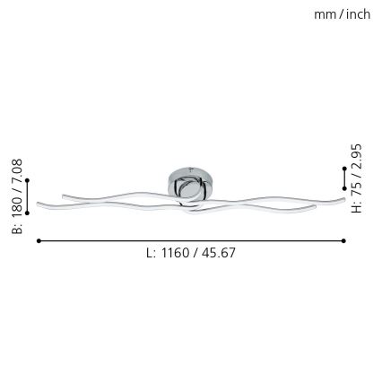 Eglo - Plafoniera LED/40W/230V