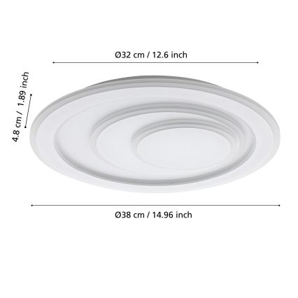 Eglo - Plafoniera LED LED/14,7W/230V diametro 38 cm