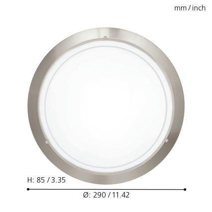 Eglo 32094 - Plafoniera LED PLANET LED/11W/230V 3000K cromo opaco