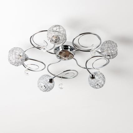 Eglo 32103 - Lampadario a plafone LED VELAGO 5xG9/33W/230V cromo lucido