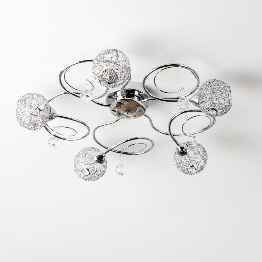 Eglo 32103 - Lampadario a plafone LED VELAGO 5xG9/33W/230V cromo lucido