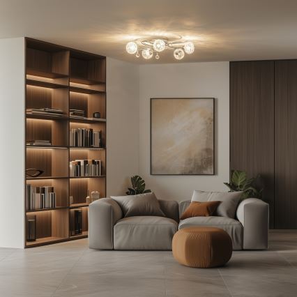 Eglo 32103 - Lampadario LED a montaggio superficiale VELAGO 5xG9/33W/230V, cromo lucido