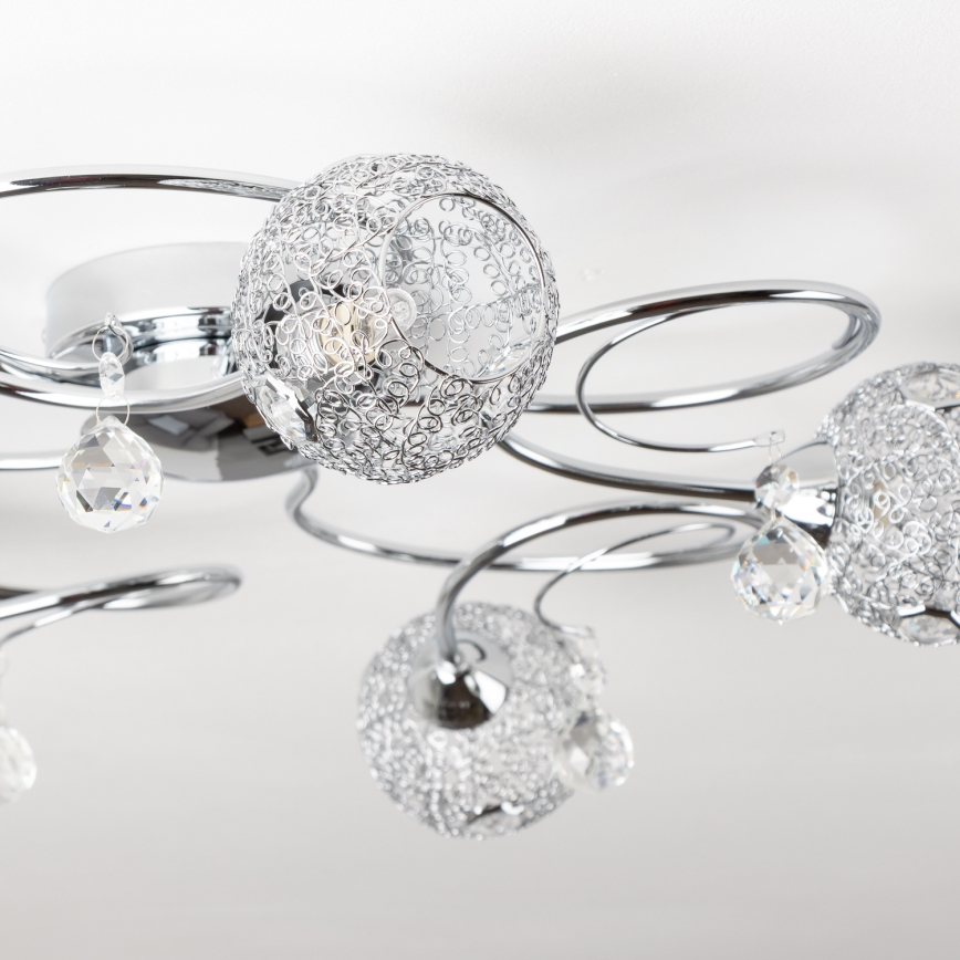 Eglo 32103 - Lampadario LED a montaggio superficiale VELAGO 5xG9/33W/230V, cromo lucido