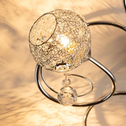 Eglo 32103 - Lampadario LED a montaggio superficiale VELAGO 5xG9/33W/230V, cromo lucido