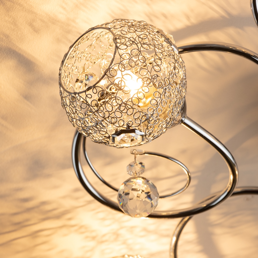 Eglo 32103 - Lampadario LED a montaggio superficiale VELAGO 5xG9/33W/230V, cromo lucido