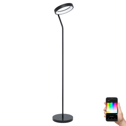 Eglo 32327 - Lampada da terra LED RGBW dimmerabile MARGHERA-C LED/15,5W/230V 2700-6500K nera