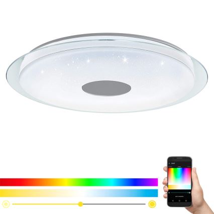 Eglo 32344 - Plafoniera LED RGBW dimmerabile LANCIANO-C LED/53W/230V 2700-6500K + telecomando