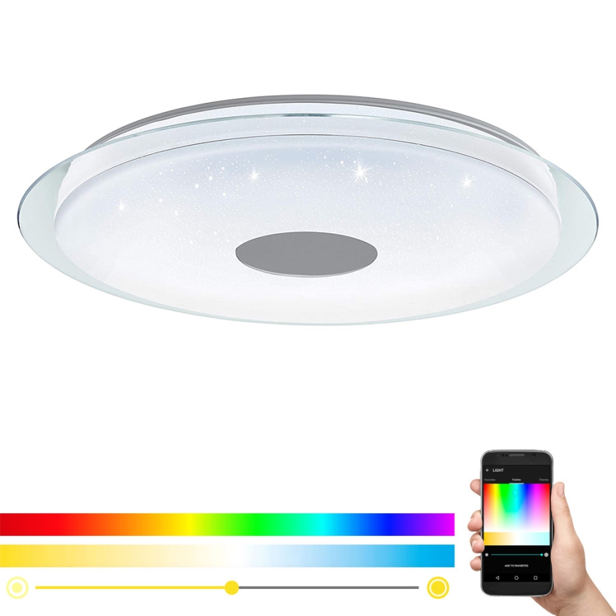 Eglo 32344 - Plafoniera LED RGBW dimmerabile LANCIANO-C LED/53W/230V 2700-6500K + telecomando