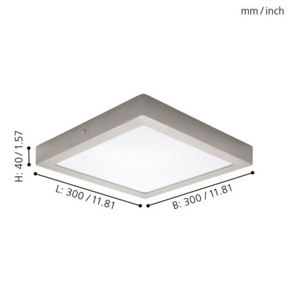 Eglo 32446 - Plafoniera LED FUEVA 1 LED/24W/230V