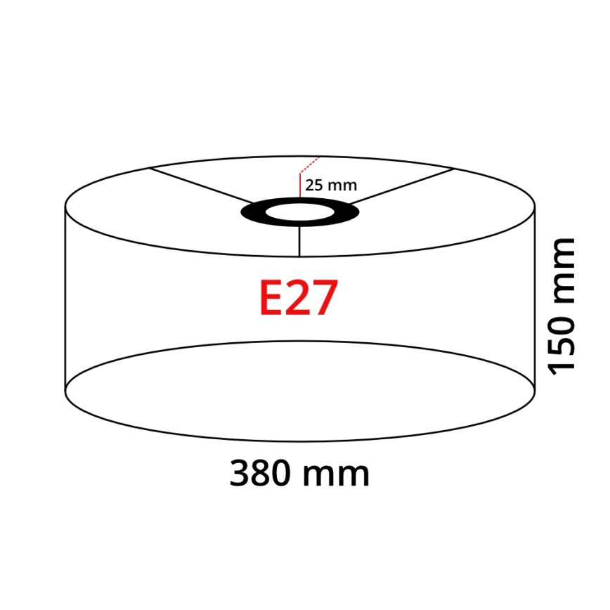 Eglo 32474 - Paralume universale TUNJA per portalampada E27 Ø 38 cm, marrone