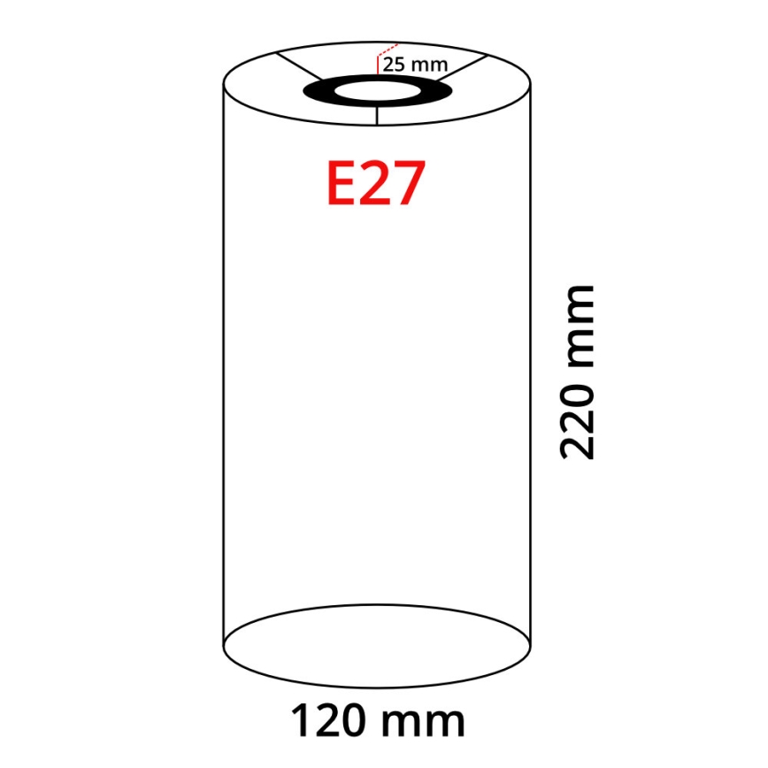 Eglo 32502 - Paralume universale TUNJA per portalampada E27, Ø 12 cm, marrone