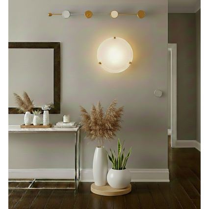 Eglo 32601 - Plafoniera a LED SALOME LED/11W/230V Ø 30 cm oro/vetro alabastro