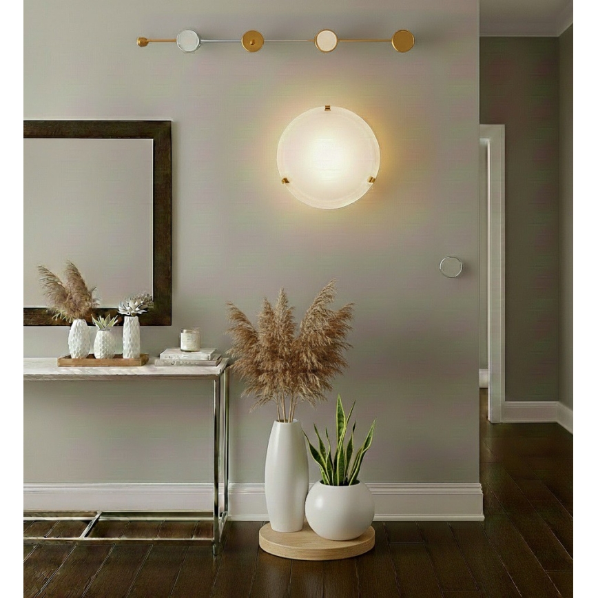 Eglo 32601 - Plafoniera a LED SALOME LED/11W/230V Ø 30 cm oro/vetro alabastro