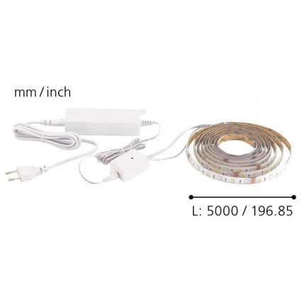 Eglo - Striscia LED RGB CCT 5 m STRIPE-C LED/16W/230V