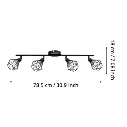 Eglo - Luce Spot a LED 4xG9/3W/230V