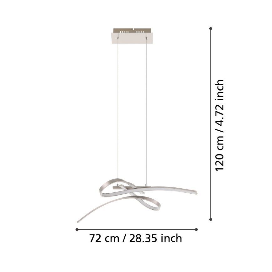 Eglo 32853 - Lampadario LED sospeso con cavo SYMPHONIE LED/18,9W/230V