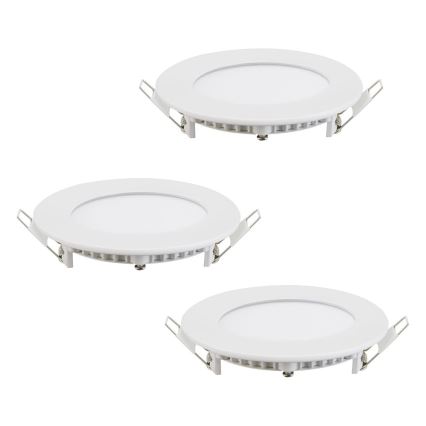 Eglo - SET da 3 faretti LED RGB dimmerabili da incasso FUEVA-C 1xLED/3W/230V Ø 8,5 cm