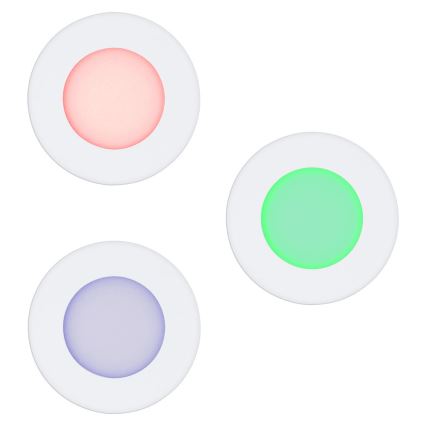 Eglo - SET da 3 faretti LED RGB dimmerabili da incasso FUEVA-C 1xLED/3W/230V Ø 8,5 cm