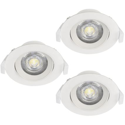 Eglo - SET 3x Lampade da incasso SARTIANO 1xLED/5W/230V