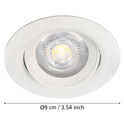 Eglo - SET 3x Lampade da incasso SARTIANO 1xLED/5W/230V